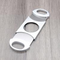 Twin Blade Cigar Cutter - Silver Plastic - 80 Ring Gauge