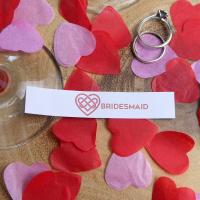 Wedding Cigar Band - BRIDESMAID - Red Celtic Knot Heart Design