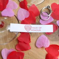 Wedding Cigar Band - MAID OF HONOUR - Red Celtic Knot Heart Design