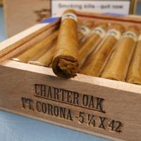 Foundation Charter Oak Connecticut Shade Petit Corona Cigar - 1 Single - C.Gars Exclusive