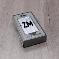Zino ZM Jet Flame Lighter - Chrome & Cyan