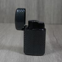 Easy Torch 3 Flame Jet Cigar Lighter with Punch Cutter - Metal Carbon Design