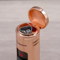 Cigarism Triple Torch Jet Flame Cigar Lighter & Punch Cutter - Rose Gold