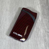 Colibri Falcon Carbon Fibre Single Jet Flame Lighter - Red