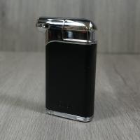 Colibri Pacific Air Single Soft Flame Lighter - Black & Chrome