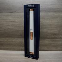 Colibri Aura Jet Flat-Flame Lighter - White & Rose Gold