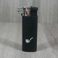 Cool Fixed Head Refillable Piezo Pipe Lighter - Silver & Black - Lucky Dip