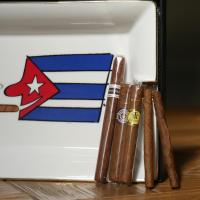 CGars Ltd Cigar Ashtray - Cuban Flag Short Smoke Sampler - 5 Cigars and Ashtray