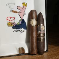 CGars Ltd Cigar Ashtray - Cuban Smoker Sampler - 2 Cigars and Ashtray