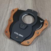 Colibri Cut Wood Cigar Cutter - Dark Burl