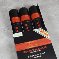 Partagas Serie D No. 4 Tubed Cigar - Pack of 3