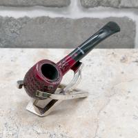 Dr Plumb Carved Rustic Metal Filter Briar Fishtail Pipe (DP438)