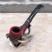 Dr Plumb Carved Rustic Metal Filter Briar Fishtail Pipe (DP465)