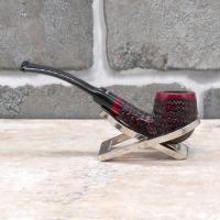 Dr Plumb Carved Rustic Metal Filter Briar Fishtail Pipe (DP465)