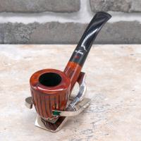 Dr Plumb Lightweight Metal Filter Fishtail Carved Briar Pipe (DP466)