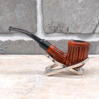 Dr Plumb Lightweight Metal Filter Fishtail Carved Briar Pipe (DP466)