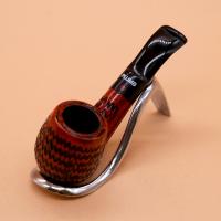 Dr Plumb Dinky Rustic Metal Filter Fishtail Briar Pipe (DP473)