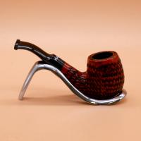 Dr Plumb Dinky Rustic Metal Filter Fishtail Briar Pipe (DP473)