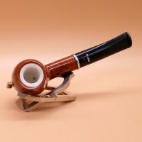 Dr Plumb Meerschaum Lined 9mm Filter Fishtail Briar Pipe (DP518)
