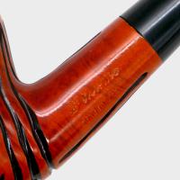 Dr Plumb Carved Rustic Metal Filter Briar Fishtail Pipe (DP556)