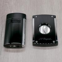 ST Dupont Megajet Lighter & Cutter Set - Shiny Black