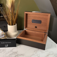 Dunhill White Spot Humidor - Grey Oak - 50 Cigar Capacity