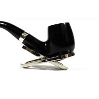 Alfred Dunhill - The White Spot Dress 4102 Group 4 Bent Silver Mounted Fishtail Pipe (DUN519)