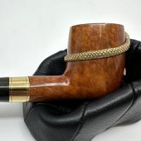 Alfred Dunhill - The White Spot Root Briar 5103 Group 5 18ct Gold Snake Straight Billiard Pipe (DUN614B)