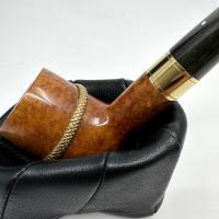 Alfred Dunhill - The White Spot Root Briar 5103 Group 5 18ct Gold Snake Straight Billiard Pipe (DUN614B)