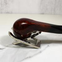 Alfred Dunhill - The White Spot Amber Root 4108 Group 4 Bent Rhodesian Fishtail Pipe (DUN729)