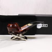 Alfred Dunhill - The White Spot Amber Root 4108 Group 4 Bent Rhodesian Fishtail Pipe (DUN729)