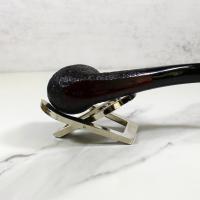 Alfred Dunhill - The White Spot Shell Briar 4102 Group 4 Bent Fishtail Pipe (DUN743)