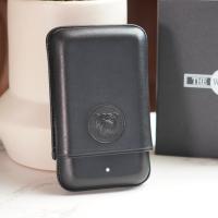 Dunhill Bulldog Cigar Case Robusto - Black - Fits 3 Cigars