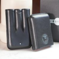 Dunhill Bulldog Cigar Case Robusto - Black - Fits 3 Cigars