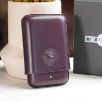Dunhill Bulldog Cigar Case Robusto - Purple - Fits 3 Cigars