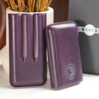 Dunhill Bulldog Cigar Case Corona Extra - Purple - Fits 3 Cigars