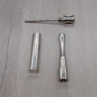 Dunhill White Spot Tamper & Prod - Titanium Polished