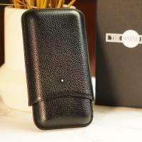 Dunhill White Spot Cigar Case Corona Extra - Black - Fits 3 Cigars