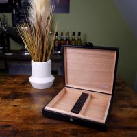 Zino Black Leather Travel Humidor - 10 Cigar Capacity (End of Line)