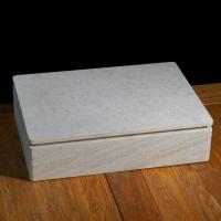 Davidoff Monolith Humidor - Cream Limestone - 120 Cigar Capacity