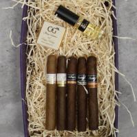 Luxury Quick Smoke and Scent Gift Sampler - 5 Cigars & Aftershave