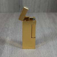 Dunhill Rollagas Lighter - Gold Plated, Barley Finish