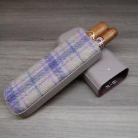 Dunhill Highland Cigar Case - Grey/Purple - Fits 2 Cigars