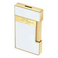 ST Dupont Lighter - Slimmy - White & Gold