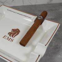 EMS White Ceramic Ashtray + Montecristo No. 4 Sampler