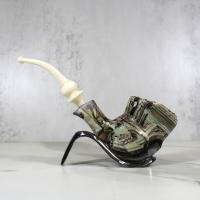 Erik Nording Freehand Harmony White Stem Bent Pipe (EN146)