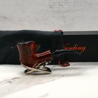 Erik Nording Freehand Orange Grain 2 Fishtail Pipe (EN224)