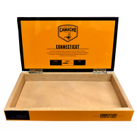 Empty Camacho Connecticut Robusto Cigar Box - Orange