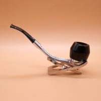 Falcon Starter Standard Pipe Set & Leather Tobacco Pouch - Bent (FAL606)