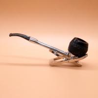 Falcon Standard Rustic Curved Aluminium Briar Fishtail Pipe (FAL616)